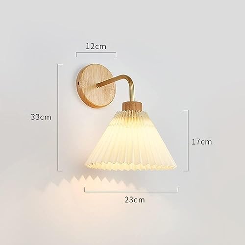 Cubierta plisada blanca en lámpara decorativa de pared moderna 3
