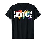 Photo Gallery teach peace t-shirt for teachers and educators t-shirt maglietta Photo Gallery teach peace t-shirt for teachers and educators t-shirt maglietta