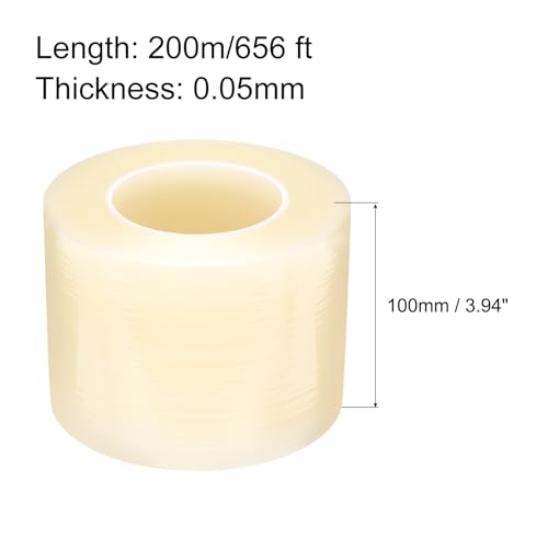 Image of MECCANIXITY Removable Protective Film Tape, 4 Inch x 656 Ft Surface Protective Scratch Film Tape Roll for Furniture, Electrical Appliances, Clear