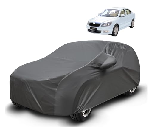 Image of Auto Hub Waterproof Car Cover Compatible with Laura with Mirror Pockets, Soft Cotton Lining, Laura Car Cover Waterproof, Grey