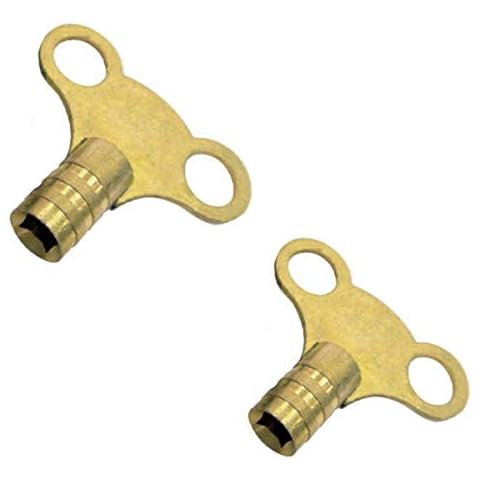 The Bath People Radiator Bleed Key | Solid Brass | Easy Grip Design | Venting Air Valve | Pack of 2 Cover