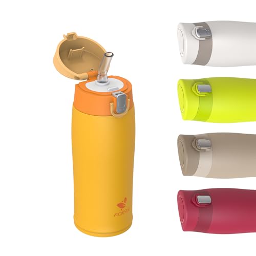 AORIN Garrafa de água em aço inoxidável, garrafa térmica de 350 ml, sem BPA, garrafa de água para crianças, máquina térmica à prova de fugas, vácuo de parede dupla, para desporto, viagens, ioga,