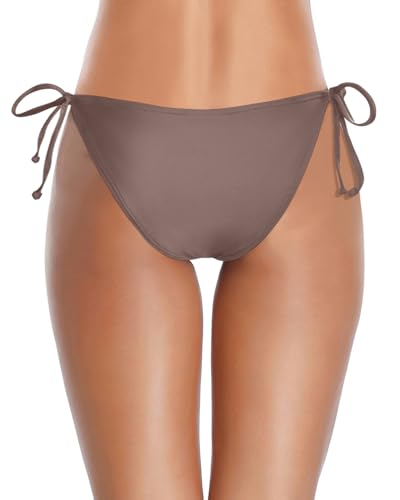 Image of Holipick Bikini Bottoms for Women String Bathing Suit Bottom with Moderate Coverage Low Waist Swim Bottom