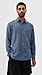 Vince Mens Double Face Long Sleeve T Shirt, Chambray, X-Small US