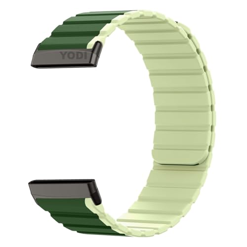 Image of YODI Watch Band Compatible with Fitbit Versa 4 / Fit bit Versa 3 / Fitbit Sense /Sense 2 Band, Soft Replacement Silicone Wristband for Women Flexible Waterproof Sport Watch Strap for Men Large