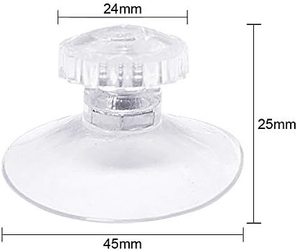 30 Packs Suction Cup Glass Suction Pads 45mm Clear PVC Plastic Sucker Pads Without Hooks/Extra Strong Adhesive Suction Holder