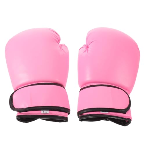 Toyvian Guantes de Boxeo para Niñas y Jóvenes de 8 Oz Color Rosa Soporte de Muñeca y Diseño Transpirable para Entrenamiento de Artes Marciales y Ejercicios Saco de Boxeo