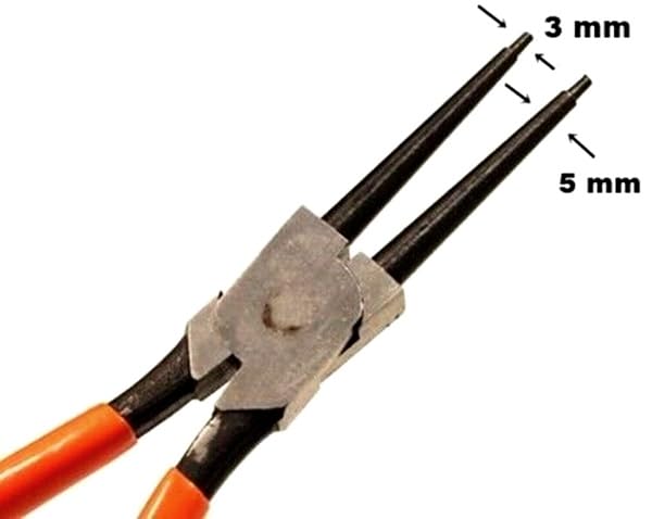 PINZA DRITTA AD ESPANSIONE EXTRA LUNGA PER ANELLI ELASTICI SEEGER 320 mm IN ACCIAIO FORGIATO