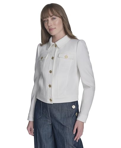 Tommy Hilfiger Women's Long Sleeve Puff Shoulder Boucle Jacket3