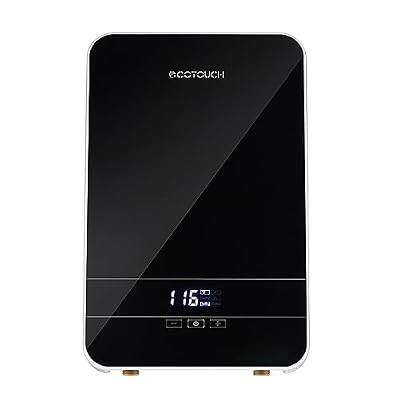 Tankless Water Heater Electric ECOTOUCH 9KW 240V on Demand Water Heater Self-Modulating Instant Hot Water Heater Point Of Use Water Heater ECO90 Black