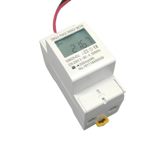 Compteur électrique KWh 80A pour diviser les charges d'énergie sans erreur affichage LCD 5pcs