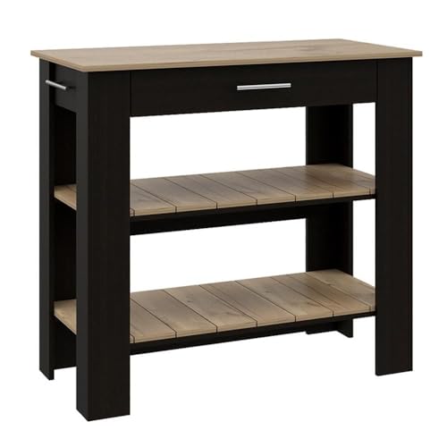Condition photo showing New/Like New for tuhome cala kitchen island 40 engineered wood kitchen islands in multi-color