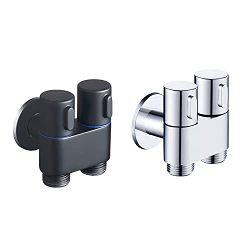 Vanne d'angle en cuivre G1/2 finition plating haut de gamme pour l'alimentation de chauffe-eau - 2