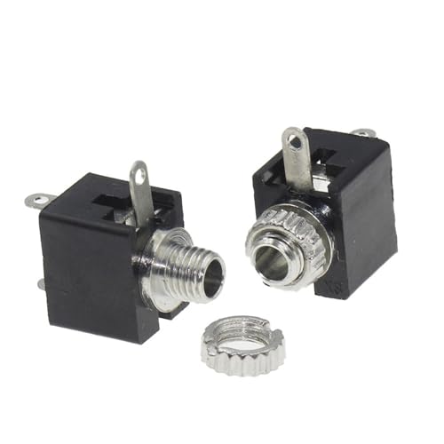 Conector de audio mono de 2.5 mm PJ-201M para instalar en paneles de sonido y proyectos de radio 2