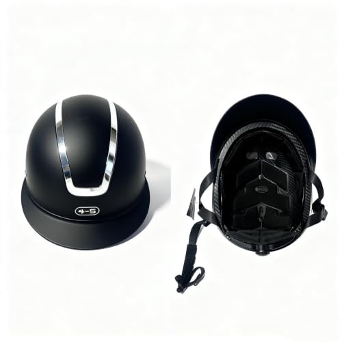 Casco ecuestre ajustable con gorro para montar a caballo con acabado mate 6