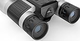 ZZSTAR 12x32 Binoculars with Built-in Camera, High Powered Binoculars for Adults, 2' LTPS Display 5MP 1080P Video Photo Recorder for Bird Watching Travel Concert, with 32GB Micro SD Card, Silver
