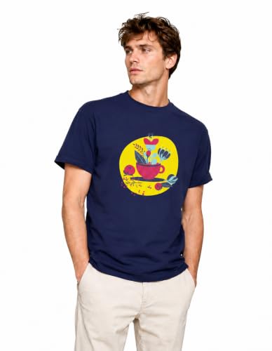 Image of Unisex Coffee Cup Graphic T-Shirt | Pure Cotton Crew Neck Tee