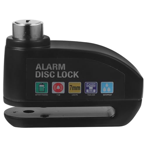 TOGEVAL Bloccadisco con Allarme per Bici da Strada e Mountain Bike Serratura Resistente Manomissione per Scooter e Bicicletta Protezione Sicura e Duratura