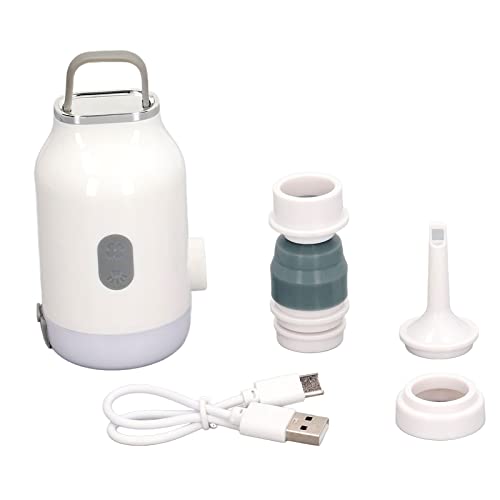 Mavaol Mini bomba inflable eléctrica, portátil y compacta, luz LED, batería recargable, para camping, viajes y uso de emergencia