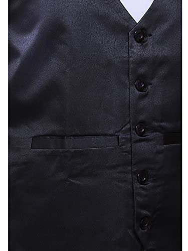 Image of Waistcoat Black Satin Men