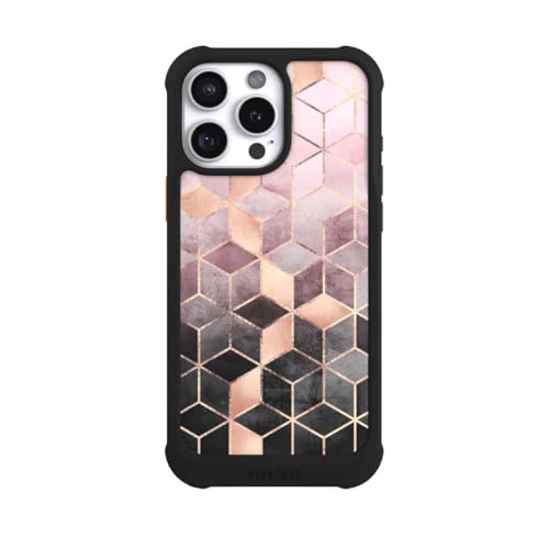 Coque antichoc iPhone 16 Pro Max MagSafe NIVOmax noire motif abstrait Elisabeth Fredriksson