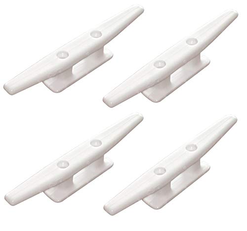 Wellenshop Festmacherklampe 4 Stück Nylon Weiß