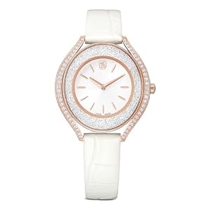 Swarovski Crystalline Aura Watch White, Rose Gold-Tone