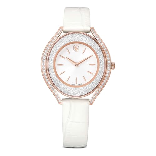 Montre Swarovski Crystalline Aura en cuir et fabrication suisse