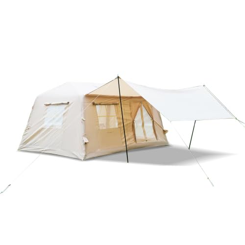 Carpa Inflable para Camping 8 Personas 4 Estaciones Beige