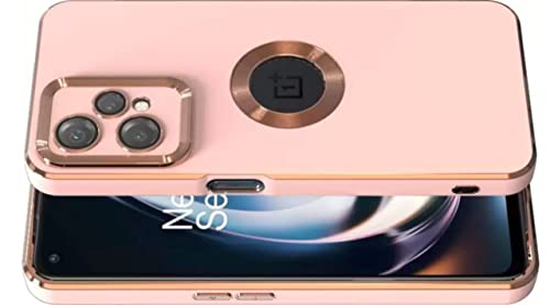 Image of Apurb Store For Oneplus Nord Ce 2 Lite 5G Case Cute With Logo Window For Women Girls Luxury Bling Plating Shockproof Soft Tpu Back Bumper Camera Lens Protection For Oneplus Nord Ce 2 Lite 5G (Pink)