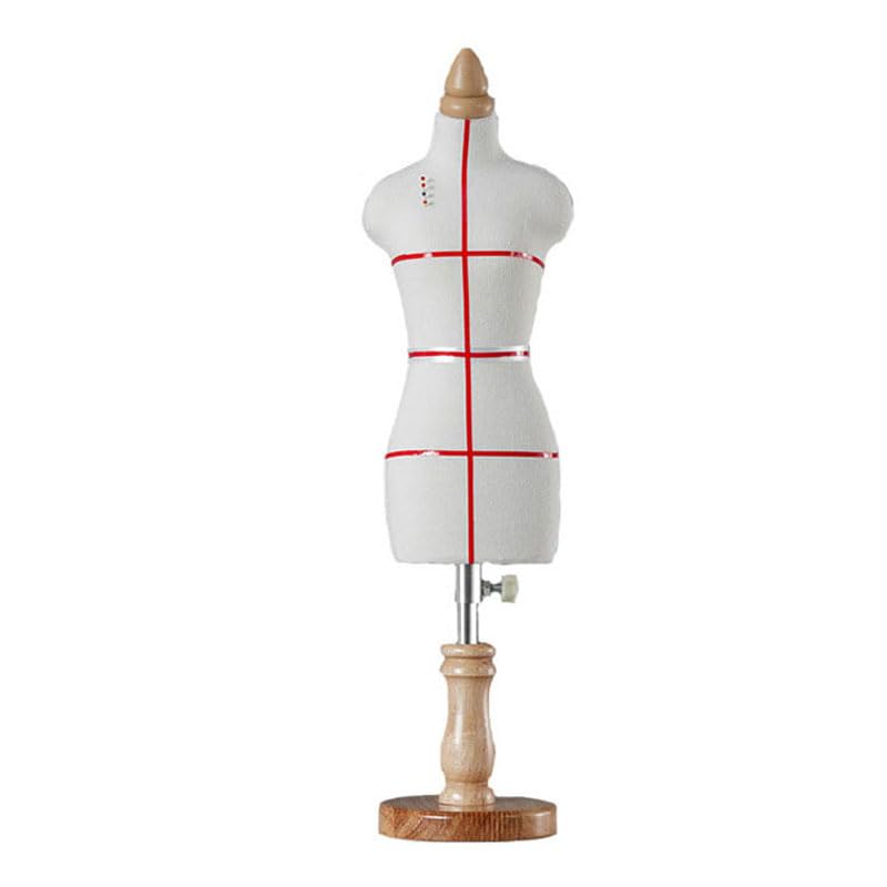 Gerrit Mini Mannequin for Sewing Making, Half Scale Dress Shape 1/2 1/3 1/4 Sizes, Fully Fixable Seamstress Dummy Model, Pants Pattern Making Model (Non Adult Full Size) 1/2D white
