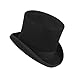 MARRYME Sombrero de Copa Fedora Hombre Fieltro de Lana Negro S/Circunferencia 54-56CM