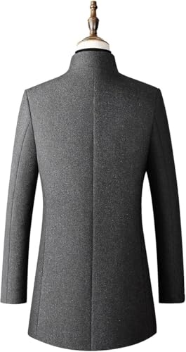 Men's Wool Blend Trench Coat Stand Collar Single Breasted Business Casual Jacket Fall Slim Fit Quilted Overcoats2