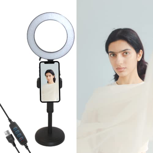 ZHIZUKA 10 inch LED Ring Light +Stand +1 Phone Holder, Selfie Light. 3 Colour Modes Dimmable Lighting | YouTube Video Shooting, Makeup & Vlog, Photoshoot, Stream | Compatible: iPhone/Android/Camera ZHIZUKA 10 inch LED Ring Light +Stand +1 Phone Holder, Selfie Light. 3 Colour Modes Dimmable Lighting | YouTube Video Shooting, Makeup & Vlog, Photoshoot, Stream | Compatible: iPhone/Android/Camera