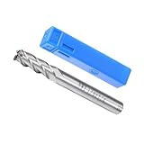 CoCud 4フルート螺旋エンドミルビット 直径1/4" 長さ20mm 高速度鋼製ストレートフライスカッター 収納ケース付き（用途：合板 ハードウッド プラスチック用）