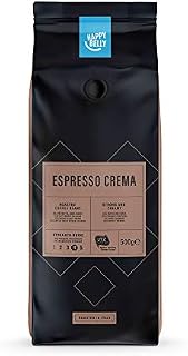 Amazon Brand - Happy Belly Espresso Crema Coffee Beans, 1kg (2 x 500g) - Rainforest Alliance Certified