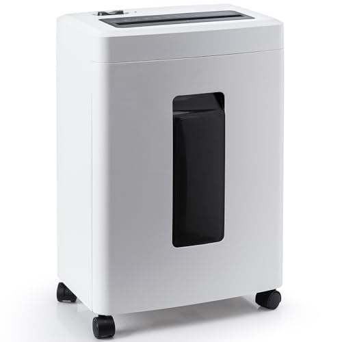 Fonirvanic Destructora Papel Profesional Oficina: Trituradora Microcorte P-5 10 Hojas Bin 18L Anti-Atascos para Créditos y Documentos en Case Área Estudio Sala Reuniones Escuela