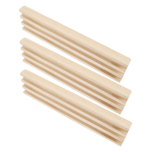Gogogmee 3 Piezas Soporte de Madera para Dominó con Base Antideslizante Organizador Estable para Mesa y Tren Mexicano