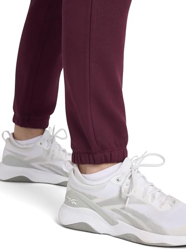 Reebok Women’s Classic Cinch Pant, Standard Fit, Midweight Cotton-Poly Fabric, Black Cherry, Small - image 6