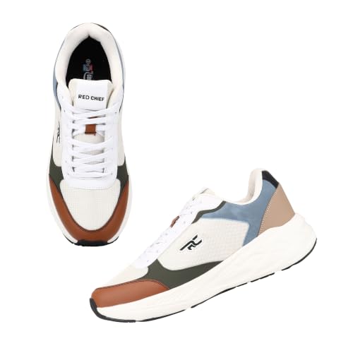 Red Chief Men’s White Running Shoes R1778 - Image 8
