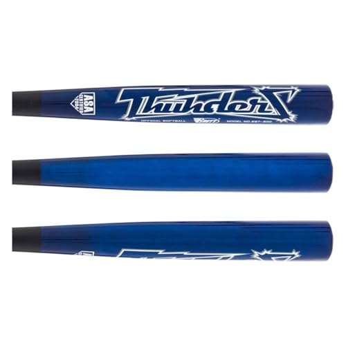 Brett Bros. Thunder Bamboo/Maple Wood ASA Slow Pitch Softball Bat: SST500 Black/Blue 33" 27 oz