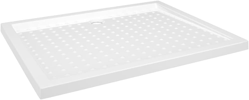 vidaXL White ABS Shower Base Tray - Modern Design with Low-Threshold and Slip- Dots for Enhanced Safety - Easy-to-Clean - 31.5"x39.4"x1.6"