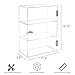 QTLILMNT Acrylic Display Case with Lock Key, Countertop Display Case, Clear Showcase Display Cabinet Safe Storage, Retail Display Case for Collectibles (3 Tier,11.8 x 5.9 x 15.7 Inch)