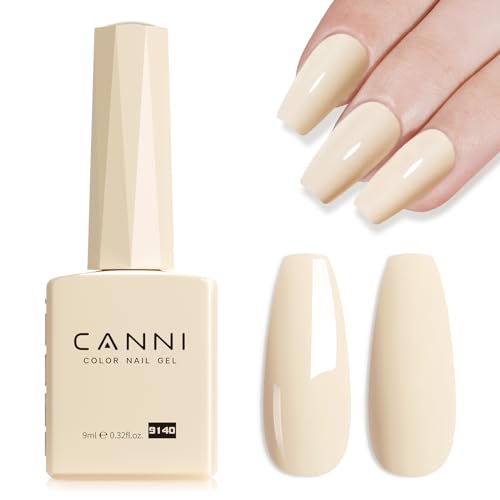 Image of CANNI 9ml White Nude Gel Nail Polish, High Gloss UV LED Soak Off Gel