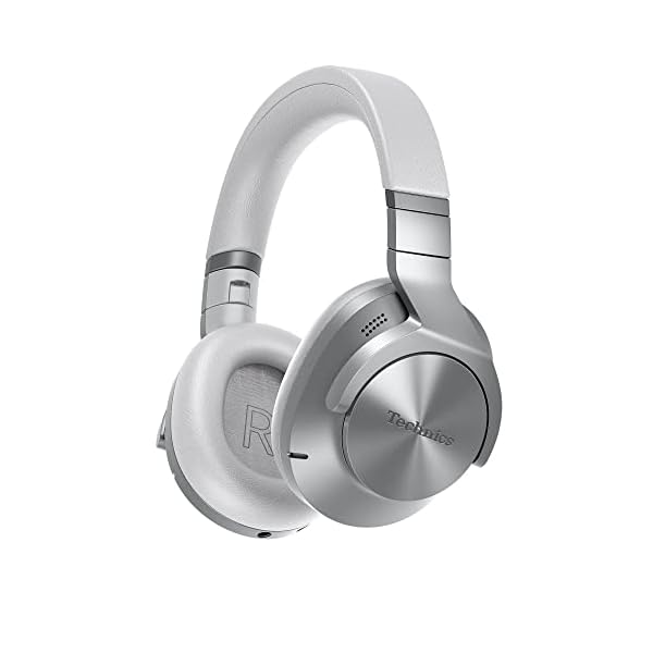 Technics Wireless Noise Cancelling Headphones, 50 Hours Battery Life, High-Fidelity Bluetooth Headphones with Multi-Point Connectivity, Impressive Call Quality, and Comfort Fit – EAH-A800-S Silver