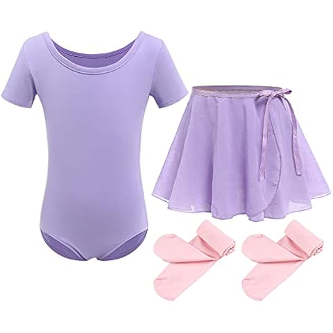 Ropa de ballet de algodón con falda envolvente de gasa Cover