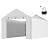 VEVOR Carport Replacement Canopy Cover Side Wall 10 x 20 ft, Garage Tent Shelter Tarp Heavy-Duty Waterproof & UV Protected, Easy Installation with Ball Bungees,White (Top and Frame Not Included)