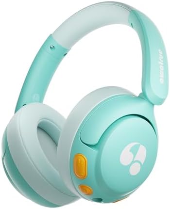 Kids Bluetooth Headphones, 85dBA Safe Volume, 75H Playtime, Bluetooth 5.4, Lightweight Wireless Over-Ear Headphones for Kids, Toddler Headphones for iPad/YOTO Player/Tablet/School, Green