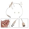 TDCuizent Beige Mini XLR 4 Pin TA4F Dual Earhook Headset Microphone With Cardioid Condenser For Stage Performance Broadcasting Recording Compatible With Wireless System #2