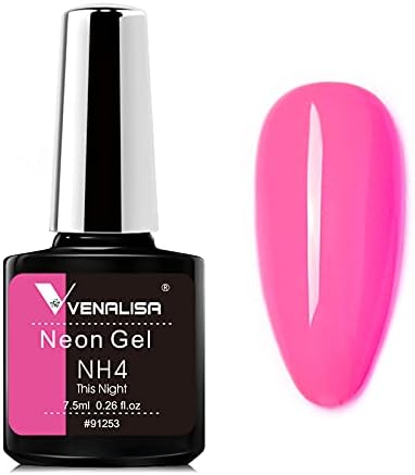 Venalisa 7.5ml Neon Pink Color Nail Gel Polish For Nail Art Manicure Top Coat Soak Off Enamel UV Gel Varnish